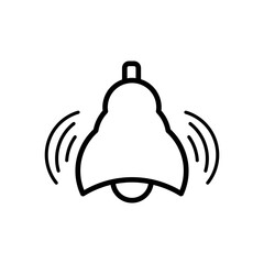 Fototapete - Bell or alarm or notification icon, outline vector illustration in trendy style. Editable graphic resources for many purposes.