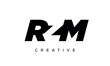 RZM letters negative space logo design. creative typography monogram vector	