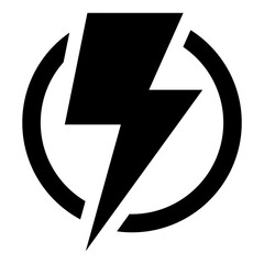 Wall Mural - lightning bolt icon PNG image