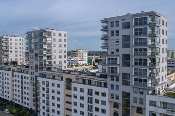 Poster - Houses of flats in Goclaw district of Warsaw city, Poland