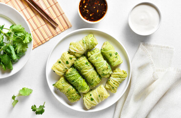Wall Mural - Chinese style stuffed cabbage rolls