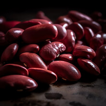 Red Kidney Beans On A White Background