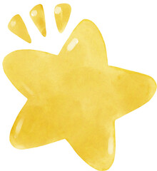 Wall Mural - cute whimsical childish star watercolour illustration