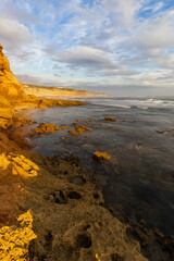 Wall Mural - Beautiful golden light on the coastline of Mornington Peninsula, Victoria, Australia.