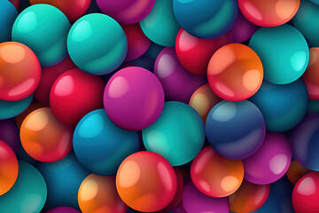 Wall Mural - Balloons shapes background