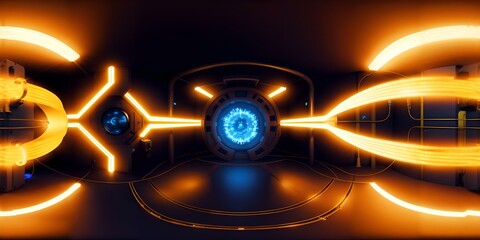 Fototapete - Photo of a glowing object created using computer graphics