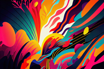 Wall Mural - Modern abstract colorful background wallpaper design (Generative AI)