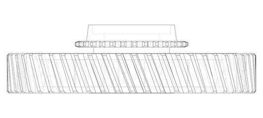 Poster - Gear wheel. 3d illustration