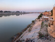 Wide View of the river Tigris in Baghdad, Iraq from Adhamiya City