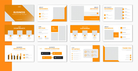 Wall Mural - Corporate template presentation design and page layout design, business presentation slideshow for brochure, company profile, website report, finance vector