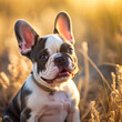© enopi - 野外で幸せそうなフレンチブルドッグのかわいい肖像画GenerativeAI