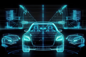 Wall Mural - car hologram