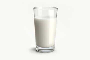 Fototapete - glass of milk on white background. Generated by AI