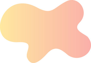 Poster - Abstract fluid shape. Gradient liquid element. Amoeba splash design. 
