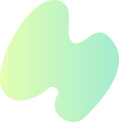 Poster - Abstract fluid shape. Gradient liquid element. Amoeba splash design. 
