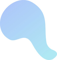 Poster - Abstract fluid shape. Gradient liquid element. Amoeba splash design. 
