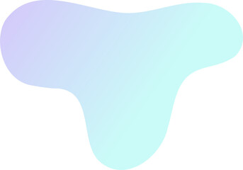 Poster - Abstract fluid shape. Gradient liquid element. Amoeba splash design. 

