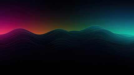 Wall Mural - abstract 3d dark mountains gradient background, generative ai