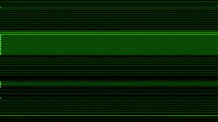 Wall Mural - Digital glitch system distortion. Internet failure. Green black color lines texture noise on dark abstract illustration background.