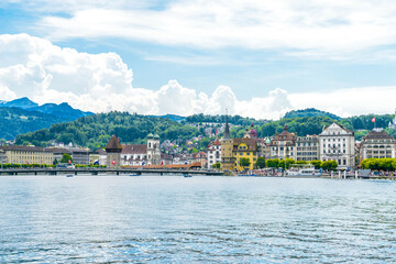 Wall Mural - Lake Lucerne near city Lucerne, Luzern Switzerland