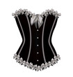 Black sexy corset. vector illustration