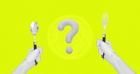 Wall Mural - Modern loop photo collage animation.  Food, diet creative concept