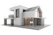 © ronstik - modern house model on white background. generative AI
