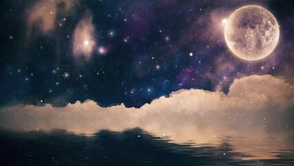 Wall Mural - Moon rise in surreal world