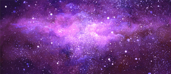 Wall Mural - vector cosmic illustration. beautiful colorful space background. watercolor cosmos