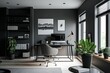 Minimalist and modern home office. generative ai