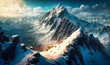 Towering snow-capped mountains with breathtaking vistas