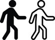 Walking man icon set . People walking symbol. Vector illustration