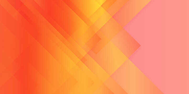 Fototapete - Abstract modern technology and business concept orange geometric shine and layer elements texture pattern background with minimal tech lines and modern seamless business technology concept stripes.	