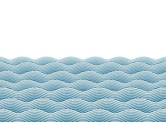 Wall Mural - Waves background with space