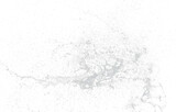 Shape form throw of Water splashes into drop water attack fluttering in air and stop motion freeze shot. Splash Water for explosion texture graphic resource elements, black background isolated