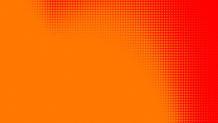 Poster - dots halftone orange color pattern gradient texture with technology digital background. dots pop art