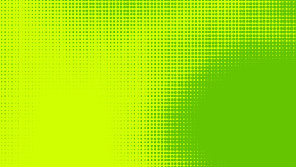 Poster - Dots halftone green color pattern gradient texture with technology digital background. Dots pop art comics with nature graphic design.