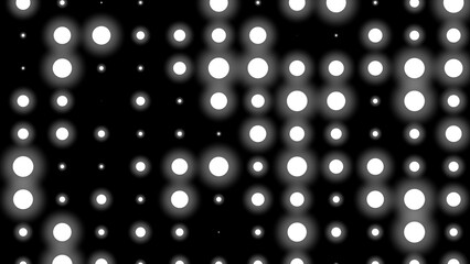 Poster - Dot white black pattern gradient texture background. Abstract  technology big data digital background. 3d rendering.