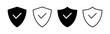 © Lunaraa - Shield check mark icon vector for web and mobile app. Protection approve sign. Insurance icon