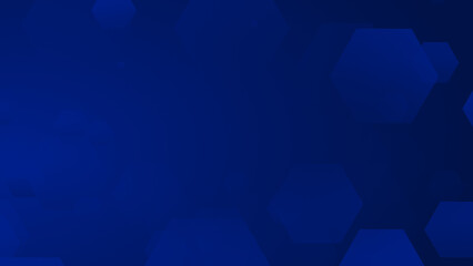 Poster - Abstract blue hexagon geometric pattern technology background.