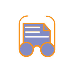 Poster - Readability check symbol flat illustration on white background..eps