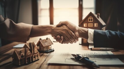 buyers and real estate agents have agreed to buy and sell house, generative ai