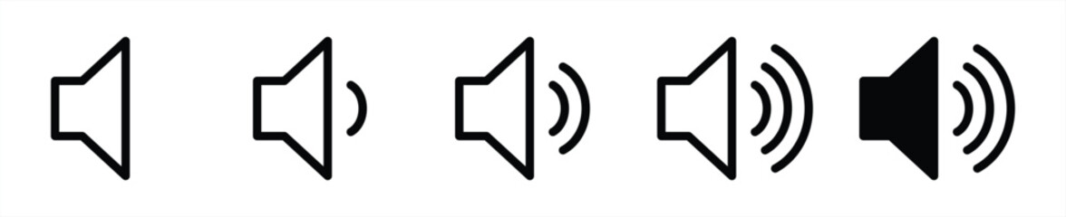 Poster - volume icon set. sound icon symbol sign collections, vector illustration