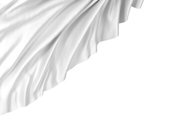 smooth wrinkle beautiful shiny white cloth 3d