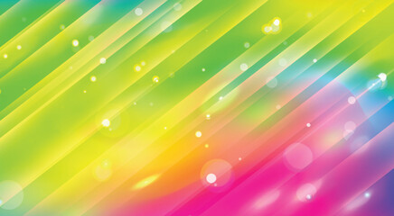 Wall Mural - Rainbow light line prism effect, transparent on  colourful gradient background. Hologram reflection, crystal flare leak shadow overlay. Abstract blurred iridescent light backdrop illustration
