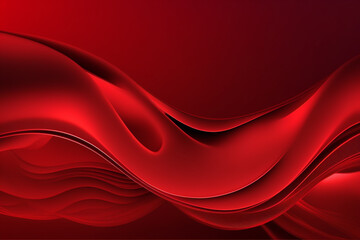Poster - red flowing waves background, Generative AI	