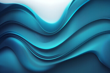 Poster - Abstract blue background with smooth lines, Generative AI	