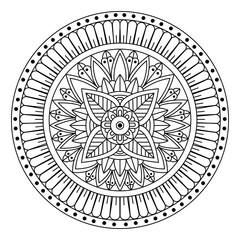  Hand drawn of luxury mandala in zentangle style