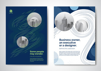 Wall Mural - Template vector design for Brochure, AnnualReport, Magazine, Poster, Corporate Presentation, Portfolio, Flyer, infographic, layout modern with color size A4, Front and back, Easy to use.