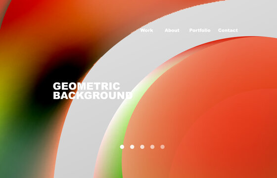 Abstract liquid background for your landing page design. Web page for website or mobile app wallpaper